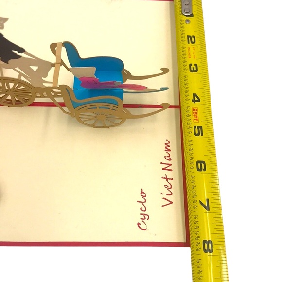 Imported from Vietnam Origami Colorful 3D Pop up Greeting Card - Picture 4 of 5